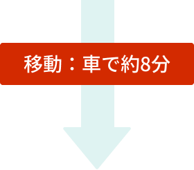 移動：⾞で約8分