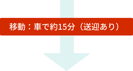 移動：車で約15分（送迎あり）