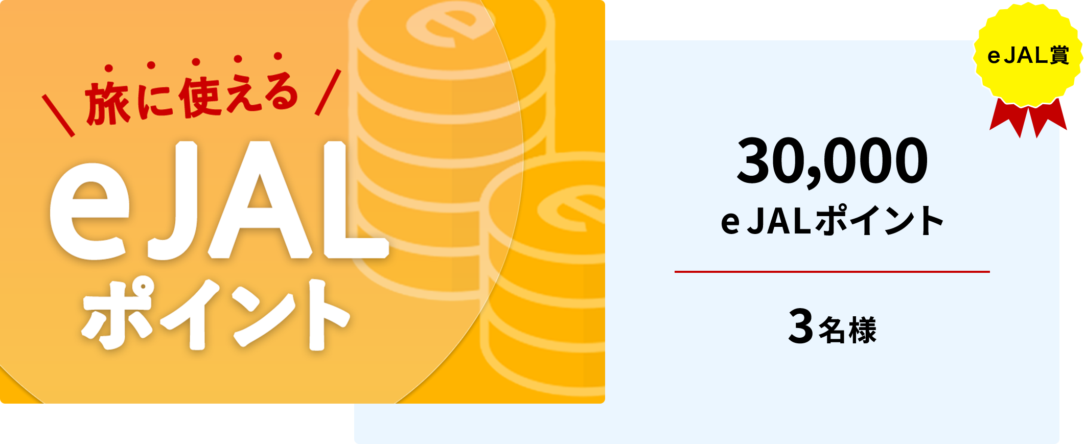 e JAL賞 30,000e JALポイント 3名様